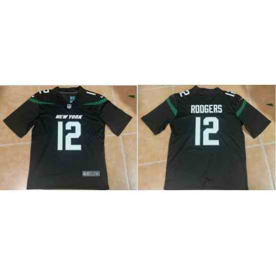 Men New York Jets 12 Aaron Rodgers Green Vapor Untouchable Limited Stitched Jersey  282 29